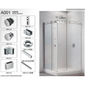 Hardware posuvné skleněné sprchové dveře