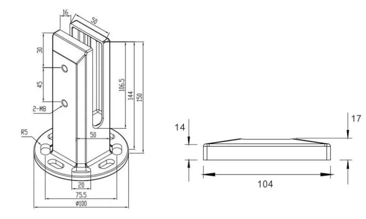 Stainless Steel Spigots For Glass Fencing